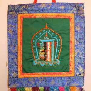 Kalachakra symbol wall hanging (green background)