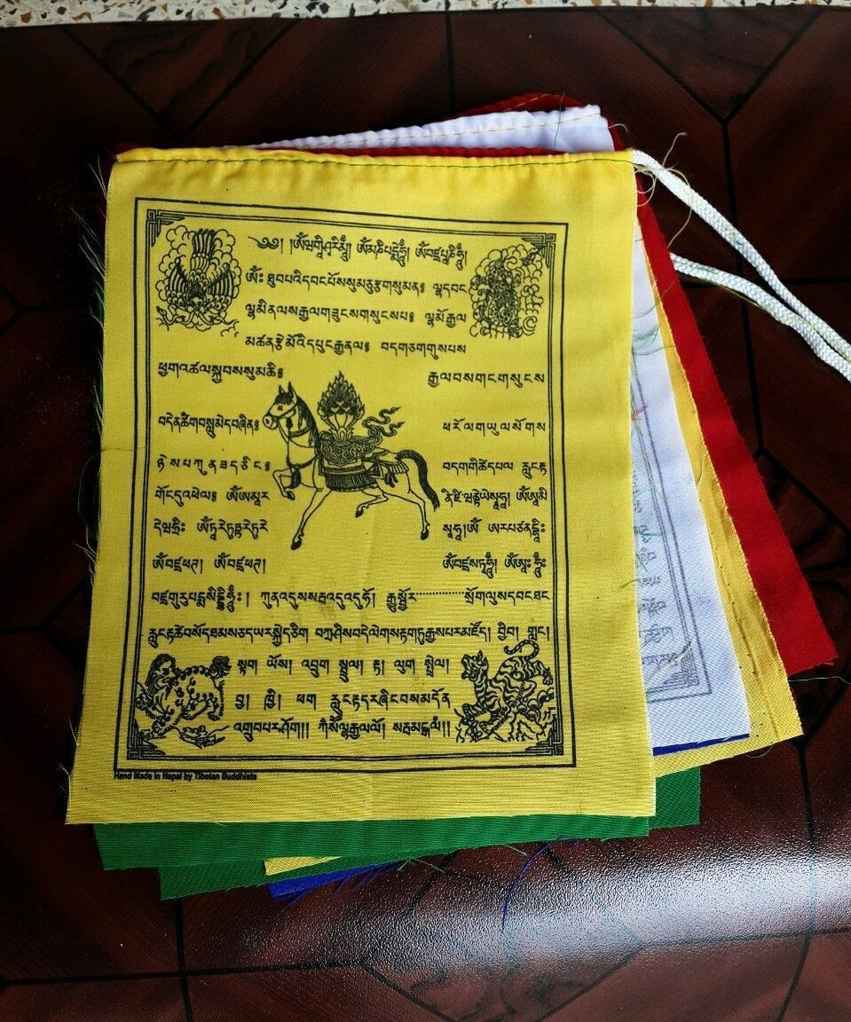 p 7463 Tibetan High Quality Mix Deities Cotton Prayer Flag2