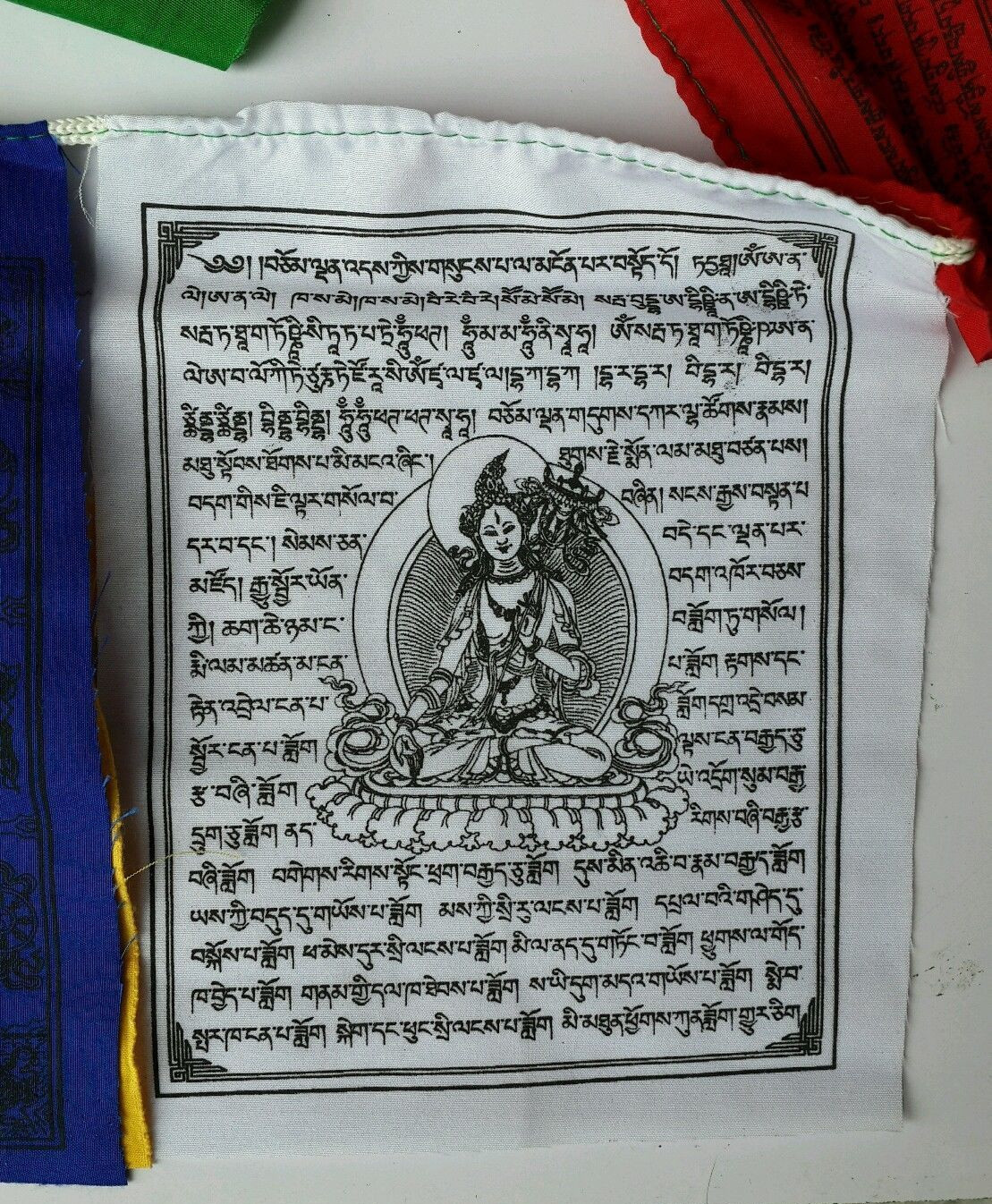 p 7463 Tibetan High Quality Mix Deities Cotton Prayer Flag3