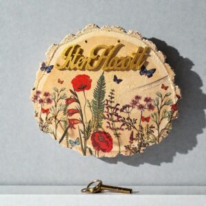 Isten Hozott egyedi kézműves kulcstartós falikép