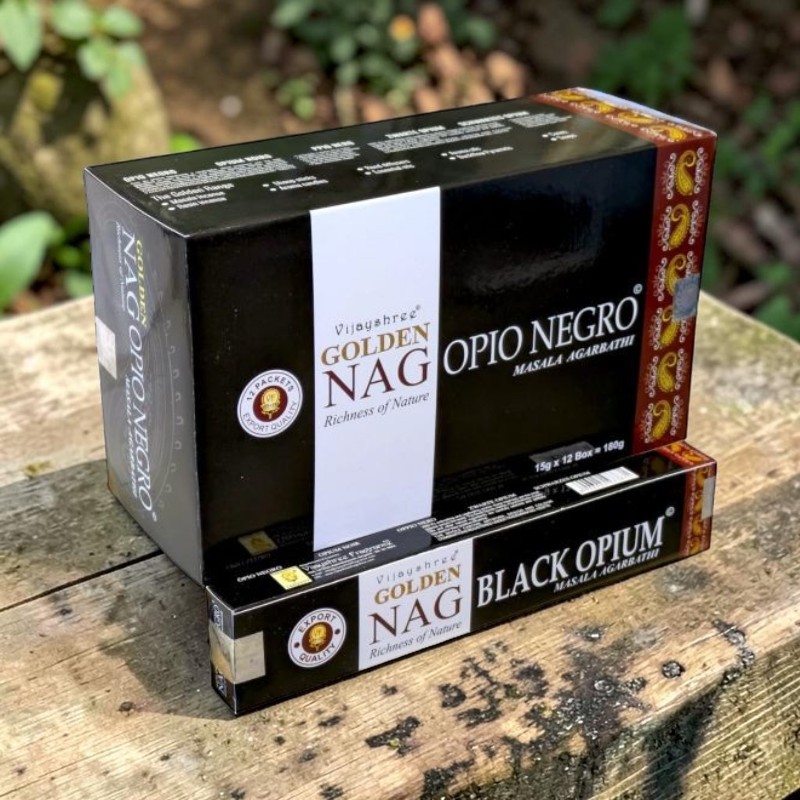 Golden Nag Black Opium Fekete Ópium természetes masala füstölő