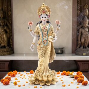 Lakshmi istennő szobor gyönyörű 34 cm magas