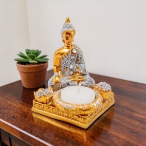 Mécsestartós Buddha szobor